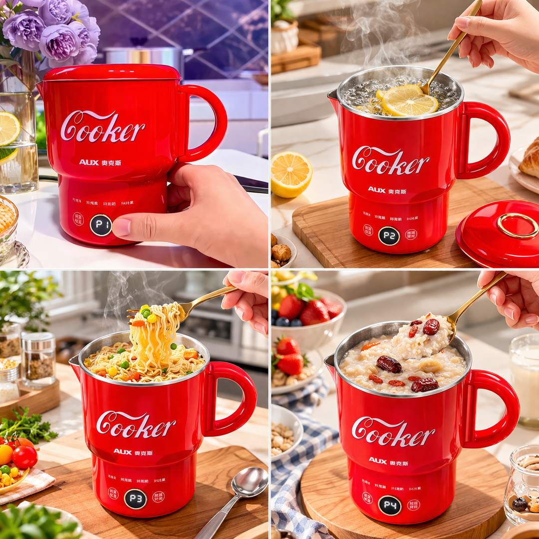 Electric Foldable Travel Kettle | Mini Multi Cooker Mug