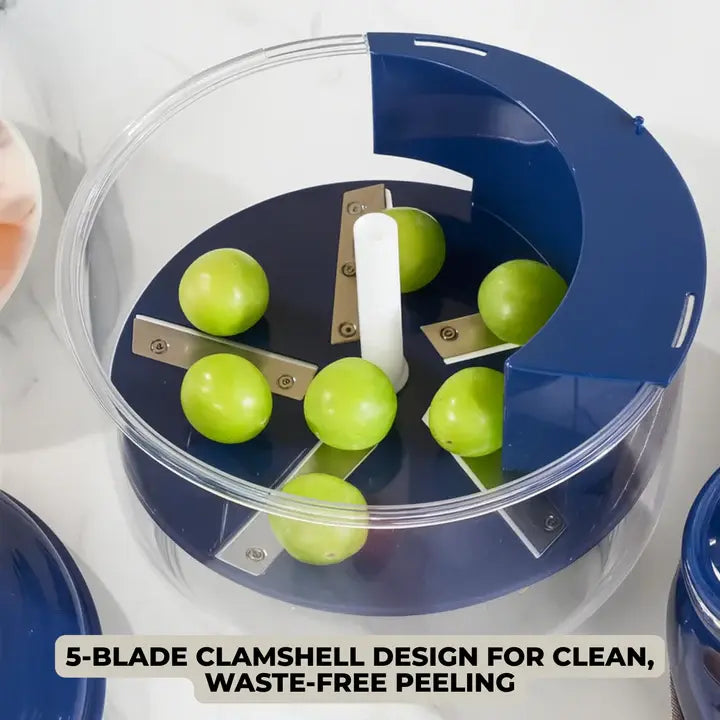 Electric Fruit and Vegetable Peeler Stainless Steel Blades 20 x 23 cm | Cordless Rechargeable | Peels Fruit &amp; Veg in Seconds