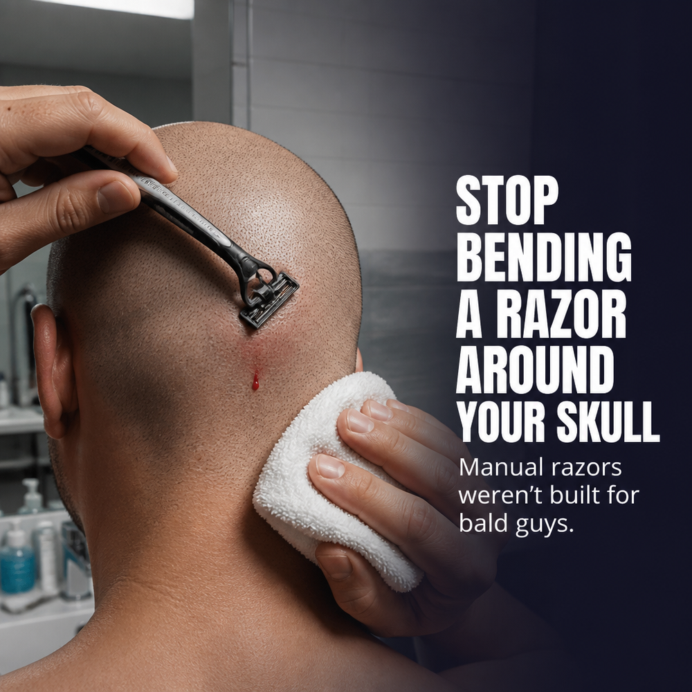 Electric Head Shaver for Men | Six Floating Rotary Heads for One-Pass Scalp Shaving | IPX6 Waterproof, USB-C Fast Charge