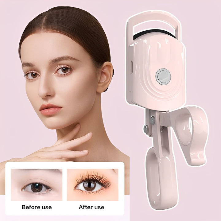 Electric Heated Eyelash Curler | 3 Adjustable Heat Settings, Anti-Scald Cool-Touch Surface | Long-Lasting Lift &amp; Curl