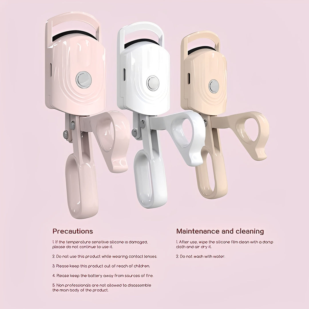 Electric Heated Eyelash Curler | 3 Adjustable Heat Settings, Anti-Scald Cool-Touch Surface | Long-Lasting Lift &amp; Curl