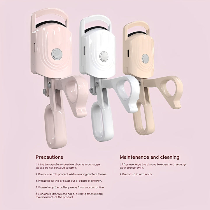 Electric Heated Eyelash Curler | 3 Adjustable Heat Settings, Anti-Scald Cool-Touch Surface | Long-Lasting Lift &amp; Curl