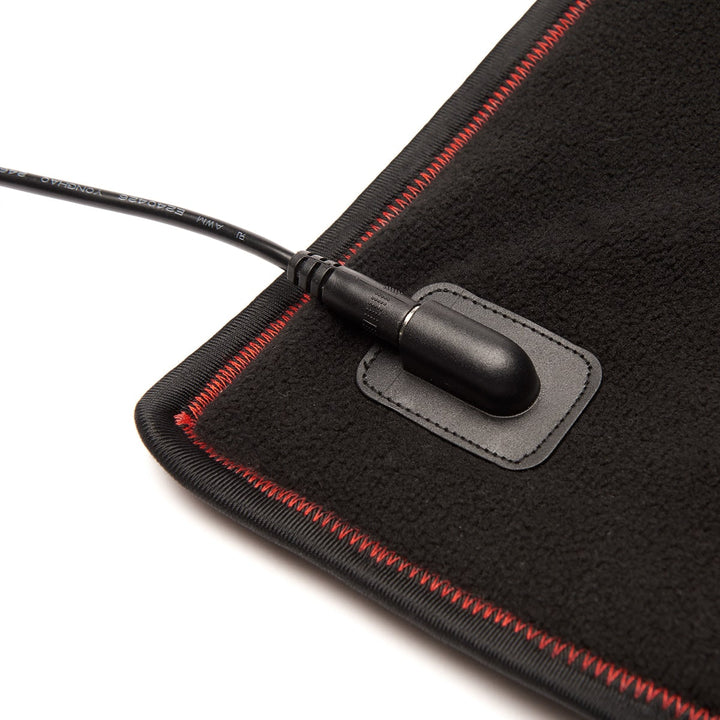 Electric Heating Pad Infrared Fleece 69 x 89 cm | Full Back Coverage, Black Fleece | Auto Shutoff, Three Heat Levels