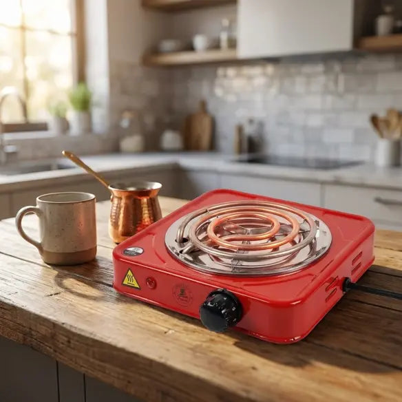 Electric Hot Plate Portable Compact 1000 W Flameless with Any Cookware