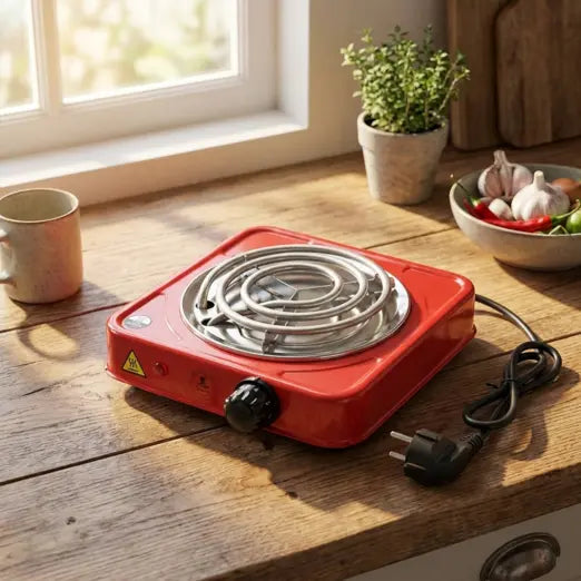 Electric Hot Plate Portable Compact 1000 W Flameless with Any Cookware