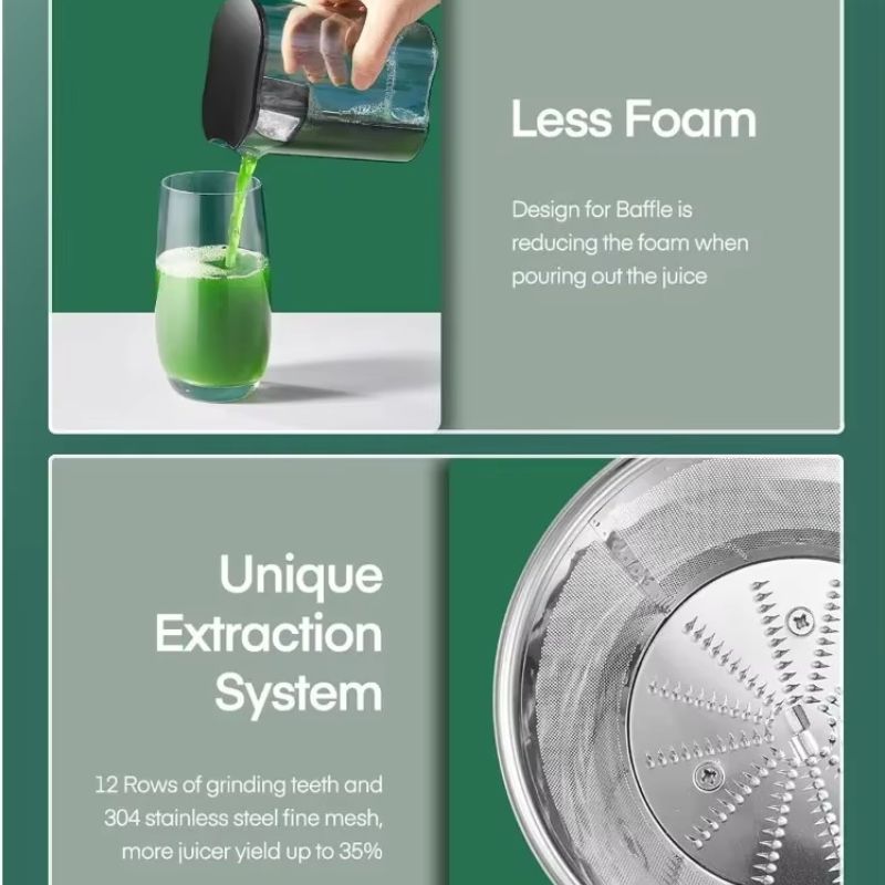 Electric Juicer Machine Stainless Steel Blade | Dual Speed Settings &amp; Wide Feed Chute | 800W Motor for Fast Fresh Juice