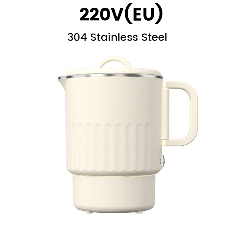 Electric Kettle Compact Glass Travel Heat-Resistant with One-Button Control