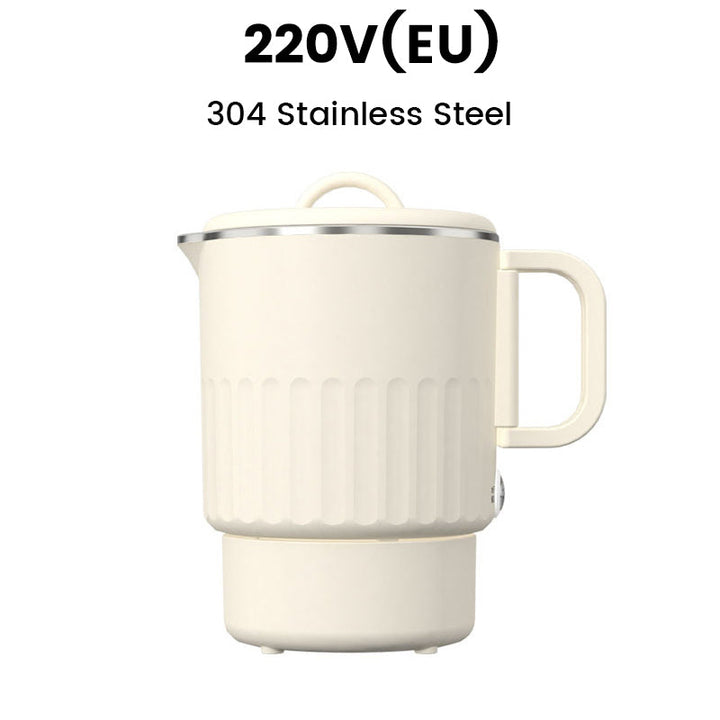 Electric Kettle Compact Glass Travel Heat-Resistant with One-Button Control
