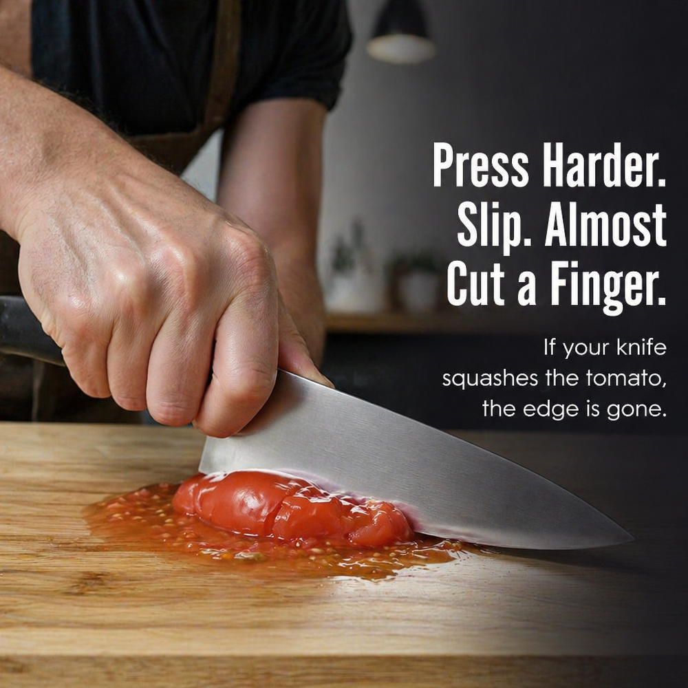 Electric Knife Sharpener | Two-Stage Diamond Wheel, Coarse & Fine Grit | USB-Rechargeable, Non-Slip Base, 18 cm