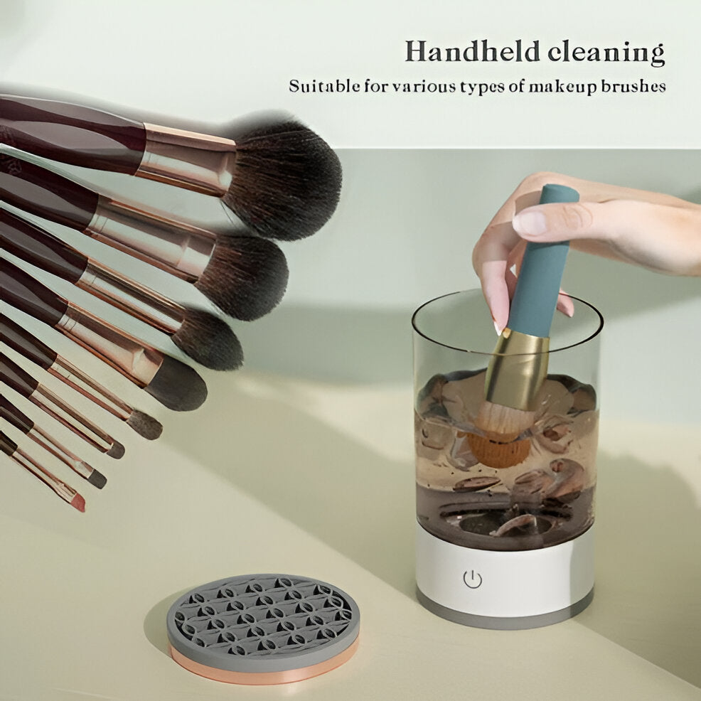 Electric Makeup Brush Cleaner Machine | UV Sterilisation, Automatic &amp; Handheld Modes | Deep Cleans Without Damaging Bristles