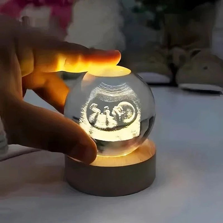 Engraved Crystal Ball Ultrasound Photo Optical Glass with Laser Engraving