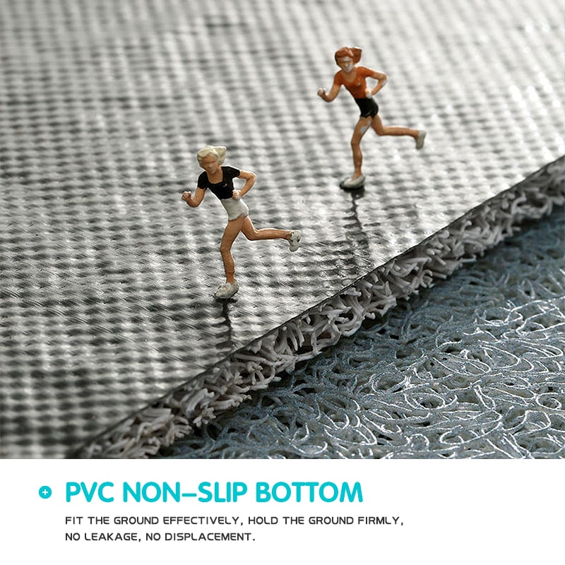 Entryway Doormat PVC Coil | Textured Scraper Surface with Scalloped Edges | Traps Dirt and Moisture Indoors and Out