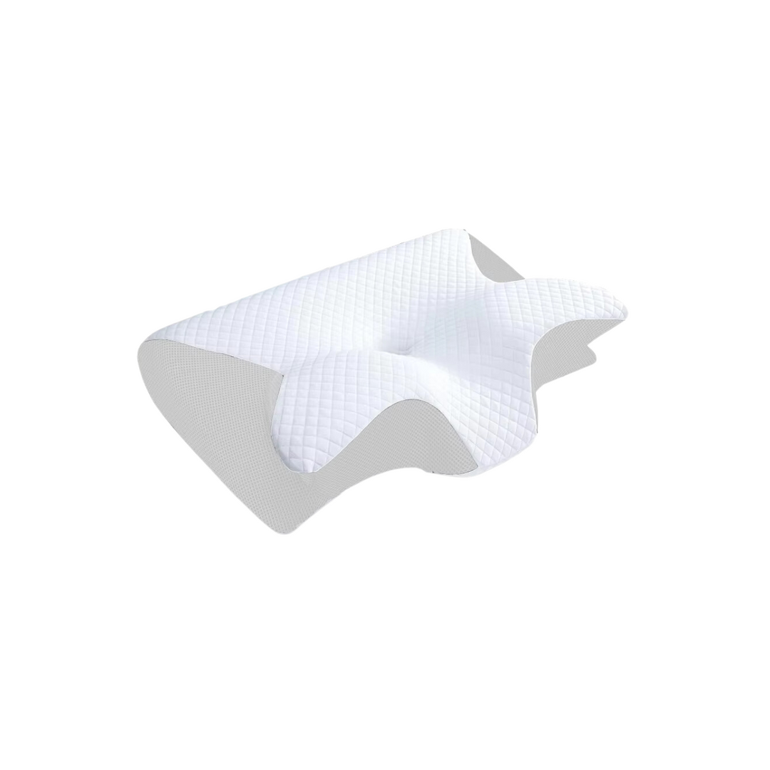 Ergonomic Memory Foam Pillow | Dual-Sided Neck Support | Side, Back &amp; Stomach Sleepers | Washable Cover