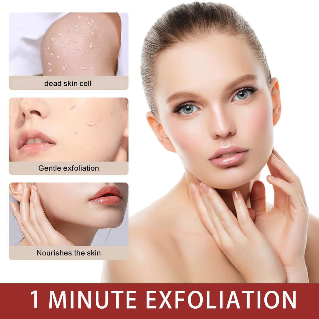 Exfoliating Gel for Women | Vitamin C, Sodium Hyaluronate &amp; Cherry Blossom | Smooths Rough Skin, Fades Dark Patches in 1 Minute