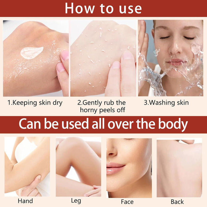 Exfoliating Gel for Women | Vitamin C, Sodium Hyaluronate &amp; Cherry Blossom | Smooths Rough Skin, Fades Dark Patches in 1 Minute