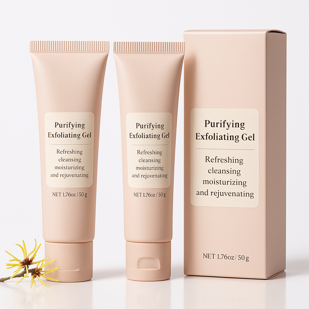 Exfoliating Gel for Women | Vitamin C, Sodium Hyaluronate &amp; Cherry Blossom | Smooths Rough Skin, Fades Dark Patches in 1 Minute