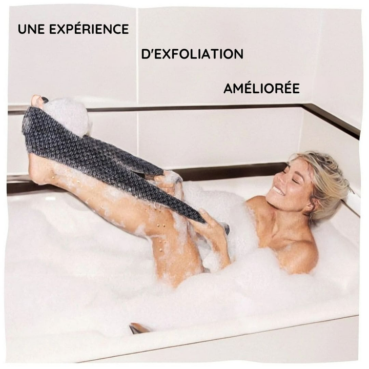 Exfoliating Shower Towel | Micro-Textured Surface for Deep Cleansing | Smoother, Brighter Skin for Shower or Bath Use
