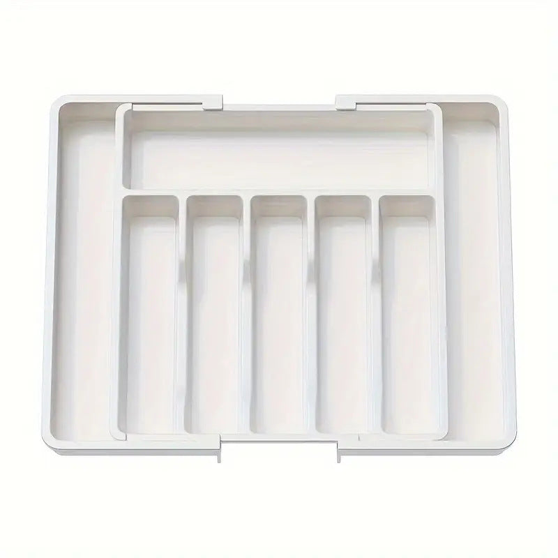 Expandable Kitchen Organizer Drawer Tray with Multiple Compartments