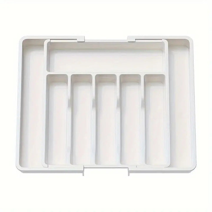 Expandable Kitchen Organizer Drawer Tray with Multiple Compartments