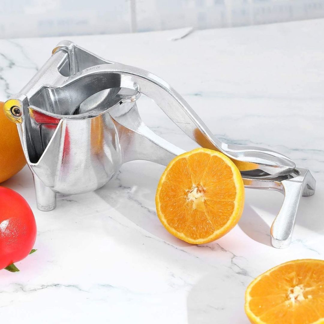 Manual Citrus Juicer Stainless Steel | Hand Press Design | Fast Fresh Lemon, Lime &amp; Orange Juice Extraction at Home 3
