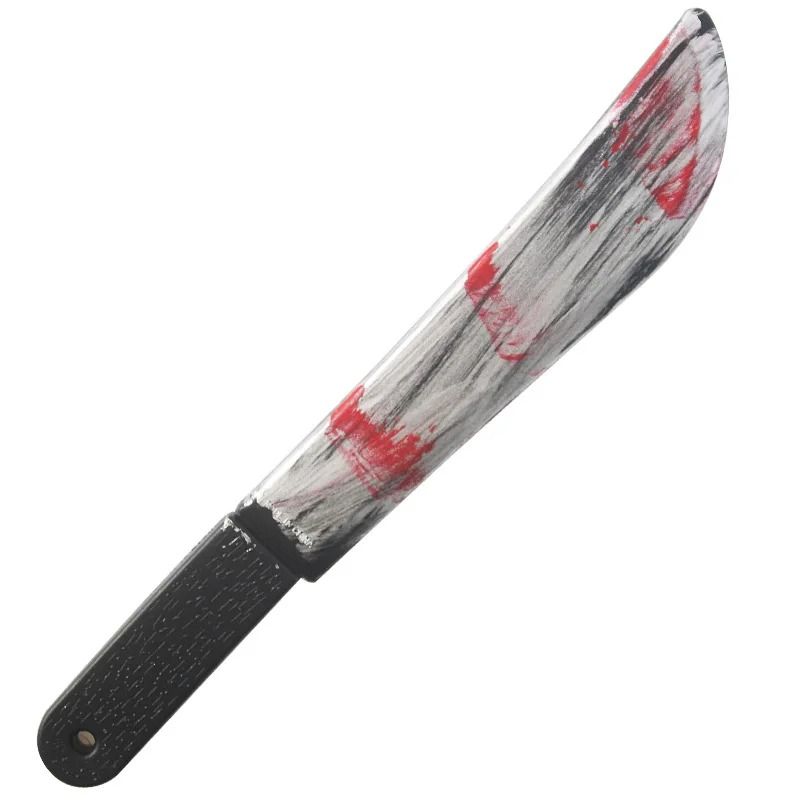 Fake Bloody Knife Prop Halloween | Blunt Safe Rounded Plastic Blade | Non-Toxic ABS Plastic Costume Accessory Prop