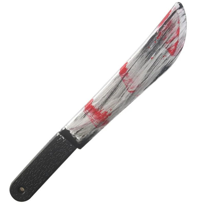 Fake Bloody Knife Prop Halloween | Blunt Safe Rounded Plastic Blade | Non-Toxic ABS Plastic Costume Accessory Prop