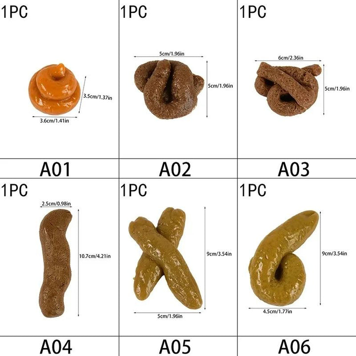 Fake Poop Prank Toy | Realistic Gag Gift for April Fools &amp; Halloween | Soft Squishy Reusable Novelty Party Prop