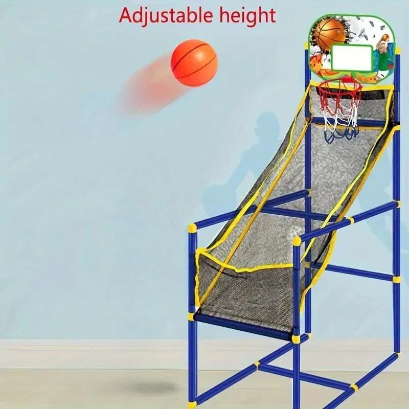 Family Basketball Game Set Arcade Kids Indoor Outdoor with Ball Pump