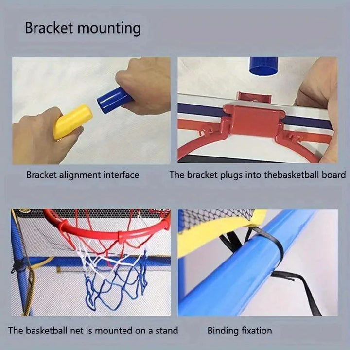 Family Basketball Game Set Arcade Kids Indoor Outdoor with Ball Pump
