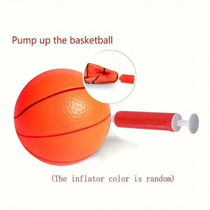 Family Basketball Game Set Arcade Kids Indoor Outdoor with Ball Pump