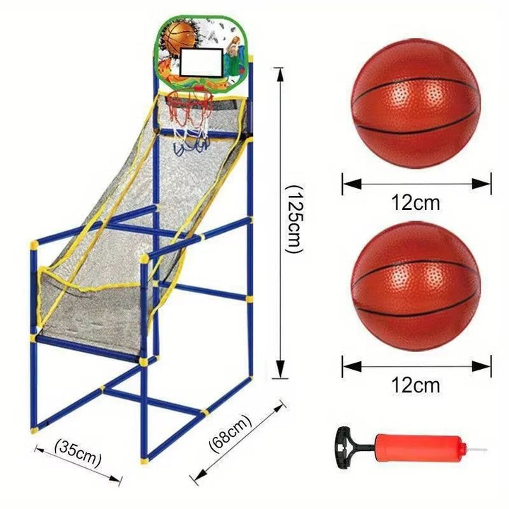 Family Basketball Game Set Arcade Kids Indoor Outdoor with Ball Pump