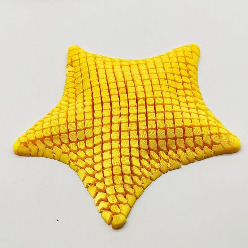 Fidget Toy 3D Printed Poseable Starfish with Quiet Click-Free Joints