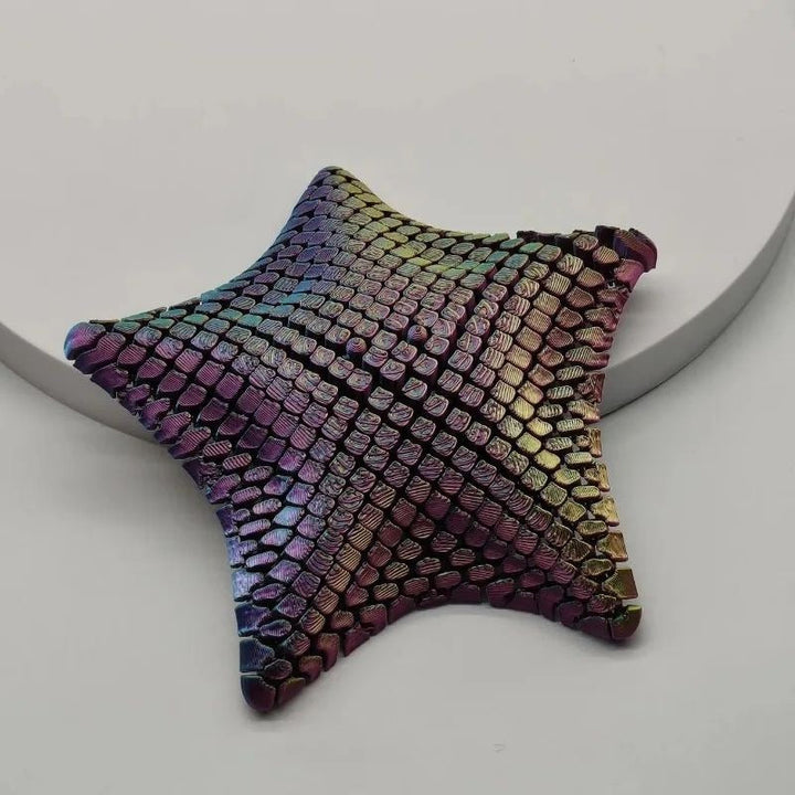 Fidget Toy 3D Printed Poseable Starfish with Quiet Click-Free Joints