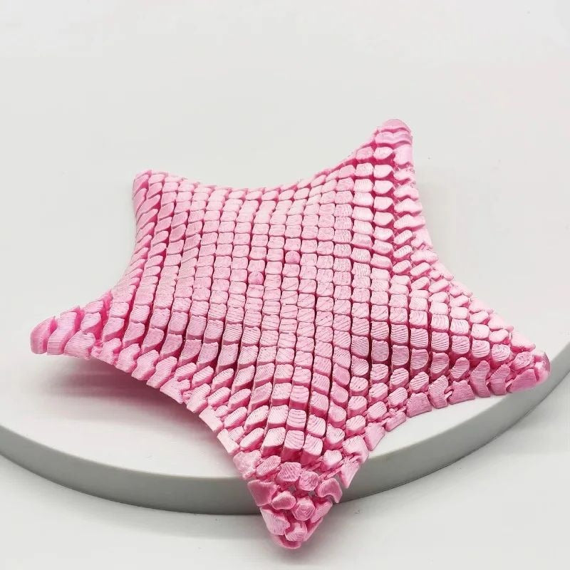 Fidget Toy 3D Printed Poseable Starfish with Quiet Click-Free Joints