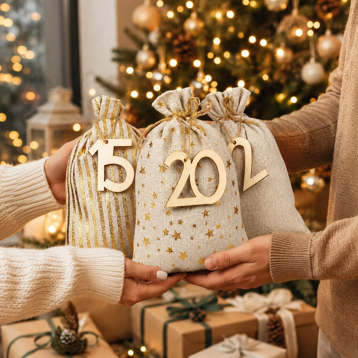 Fillable Advent Calendar Sacks 2026 | 24 Numbered Fabric Bags | Reusable Countdown Calendar to Fill Yourself with Gifts and Sweets