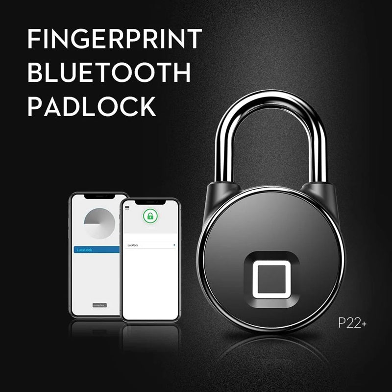 Fingerprint Padlock | Biometric & Bluetooth | IP65 | USB Rechargeable | 10 Fingerprints | 3-Month Battery