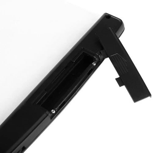 Flat Panel Book Light Acrylic LED | Black Plastic Housing, Battery Powered | Lies Flat on Pages Without Any Glare