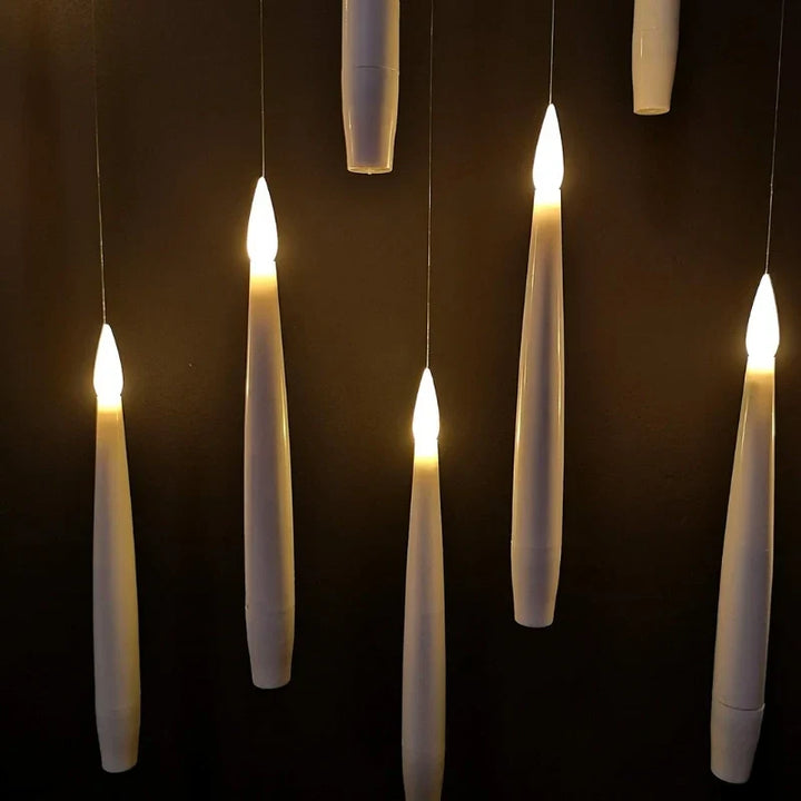 Floating LED Candle Set | Wand Remote Control, Flameless Design | Safe Mess-Free Ambient Lighting for Parties &amp; Décor