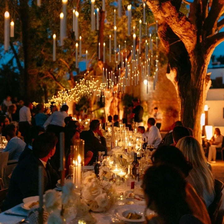 Floating LED Candle Set | Wand Remote Control, Flameless Design | Safe Mess-Free Ambient Lighting for Parties &amp; Décor