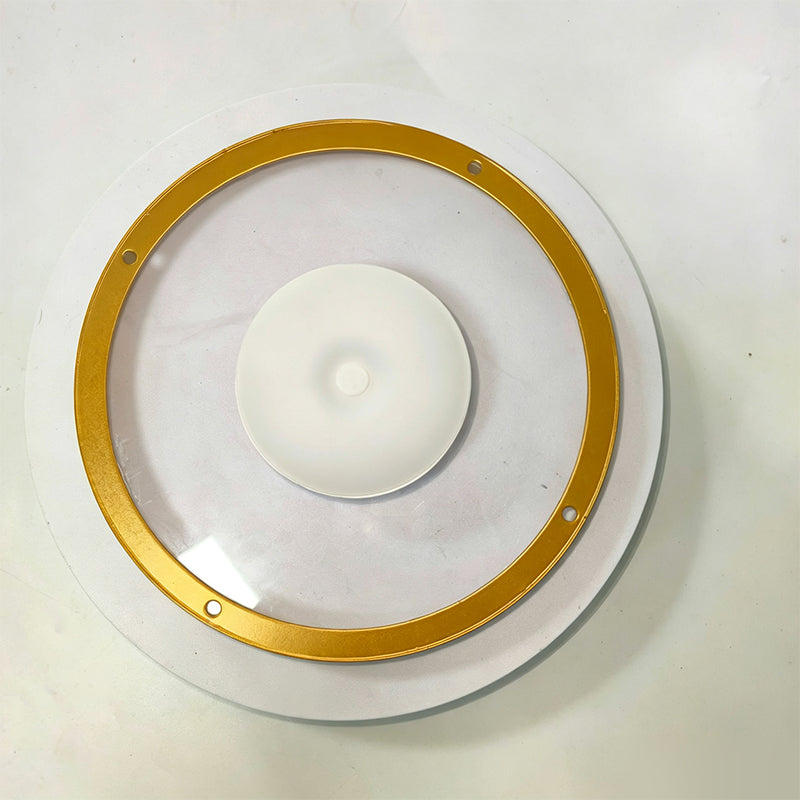 Floating Wall Shelf Rechargeable LED Circular Plant Display with Ambient Glow