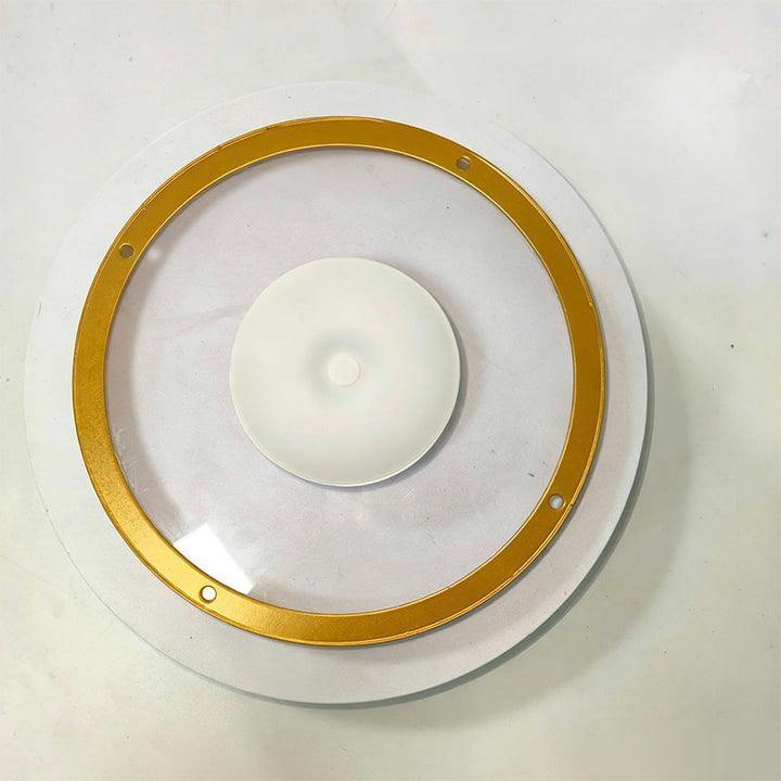 Floating Wall Shelf Rechargeable LED Circular Plant Display with Ambient Glow