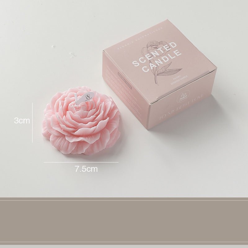 Floral Wax Candle Set | Peony Shaped In Assorted Scents