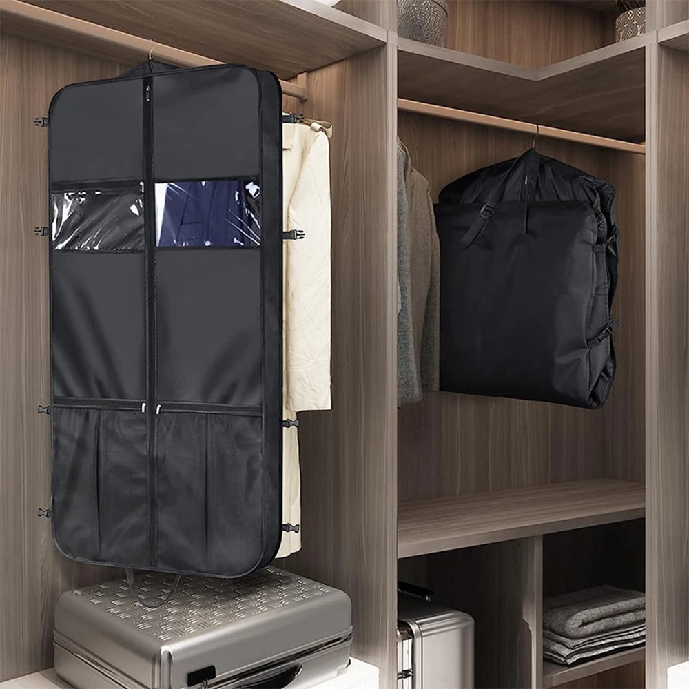 Foldable Garment Bag | Oxford Travel Suit Carrier 127 x 61cm with Pockets