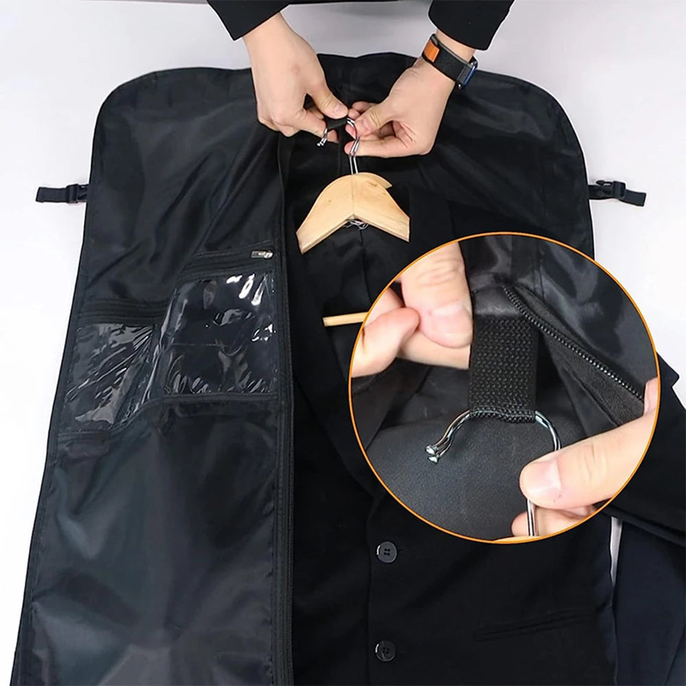 Foldable Garment Bag | Oxford Travel Suit Carrier 127 x 61cm with Pockets