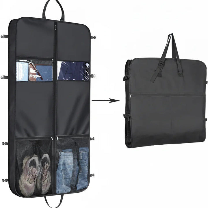 Foldable Garment Bag | Oxford Travel Suit Carrier 127 x 61cm with Pockets