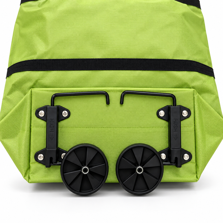 Foldable Shopping Trolley Expandable with Water-Resistant Fabric