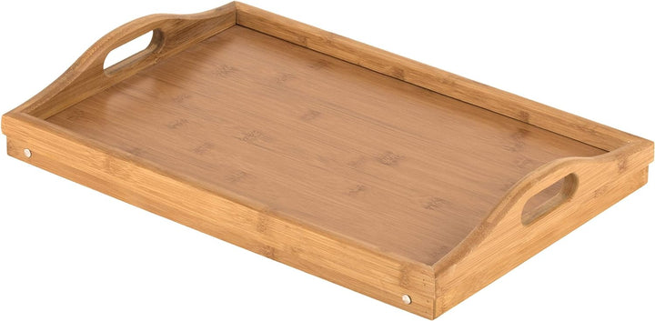 Folding Bed Table Tray with Carry Handles Raised Edge