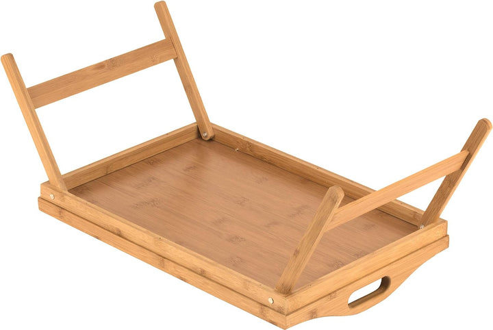 Folding Bed Table Tray with Carry Handles Raised Edge