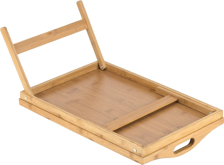 Folding Bed Table Tray with Carry Handles Raised Edge