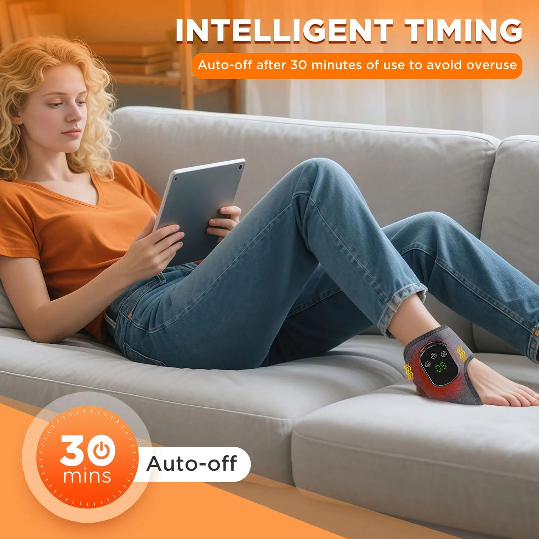 Foot Massager | Heated Vibrating Ankle Wrap
